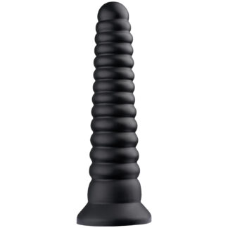 Hismith Black KlicLok Ribbed Dildo Tower