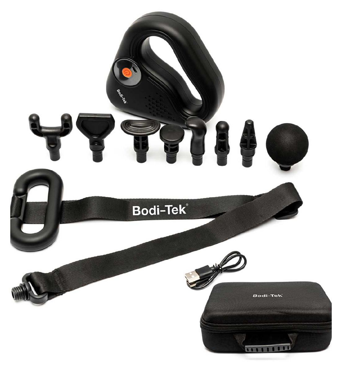 Bodi-Tek Sports Percussion Massage Gun With Lateral Action Belt