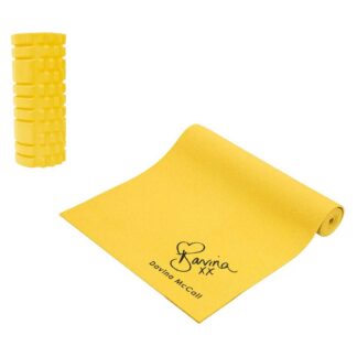 DAVINA McCALL Yoga Mat & Foam Roller Set Yellow