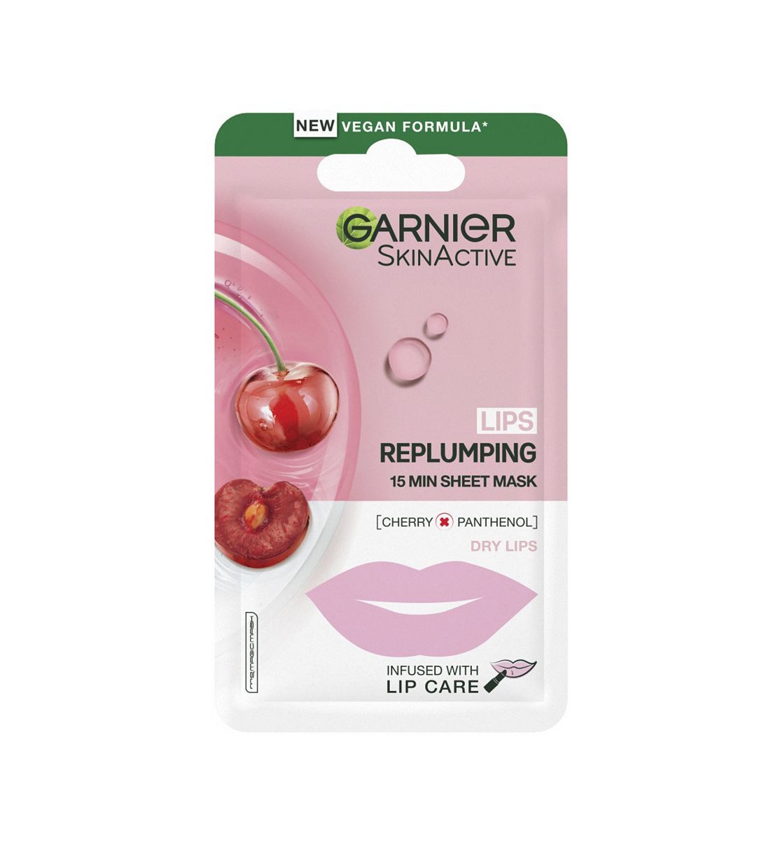 Garnier Skinactive Moisture Bomb Cherry Lip Mask Enriched With & Panthenol, 5g