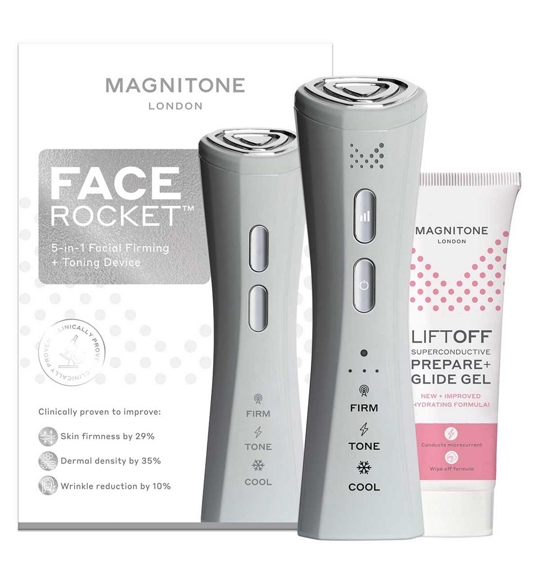 Magnitone Facerocket 5-In-1 Facial Firming + Toning Device