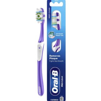 Oral B Oral-B Pro-Clean Manual Toothbrush - Removes Plaque & Fights Bad Breath Medium Bristles, 1