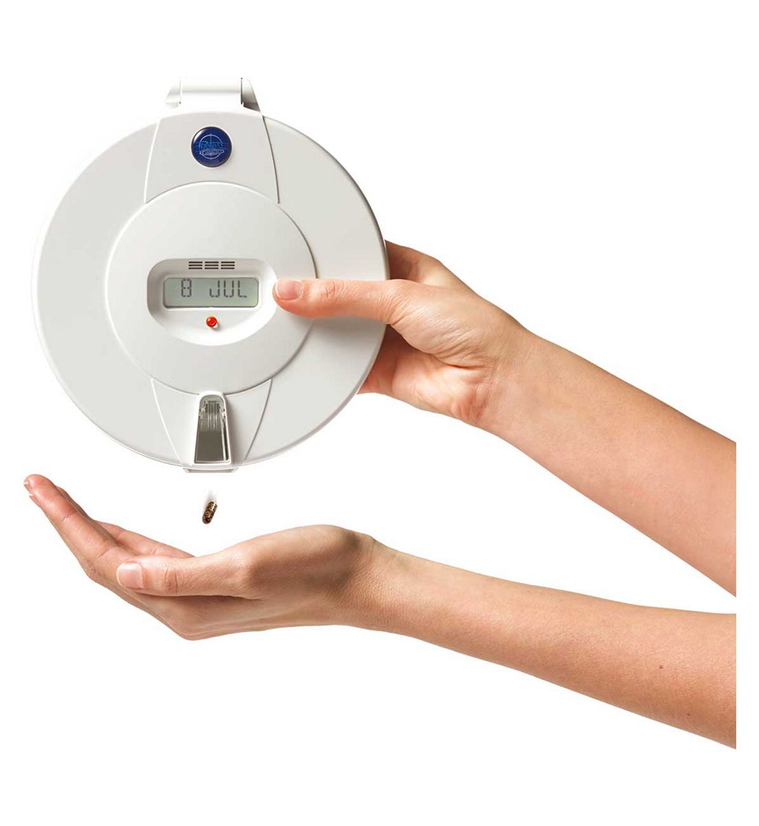 Pivotell Advance Automatic Pill Dispenser With 24 Alarms Solid White Lid & Additional Medication Tray Set