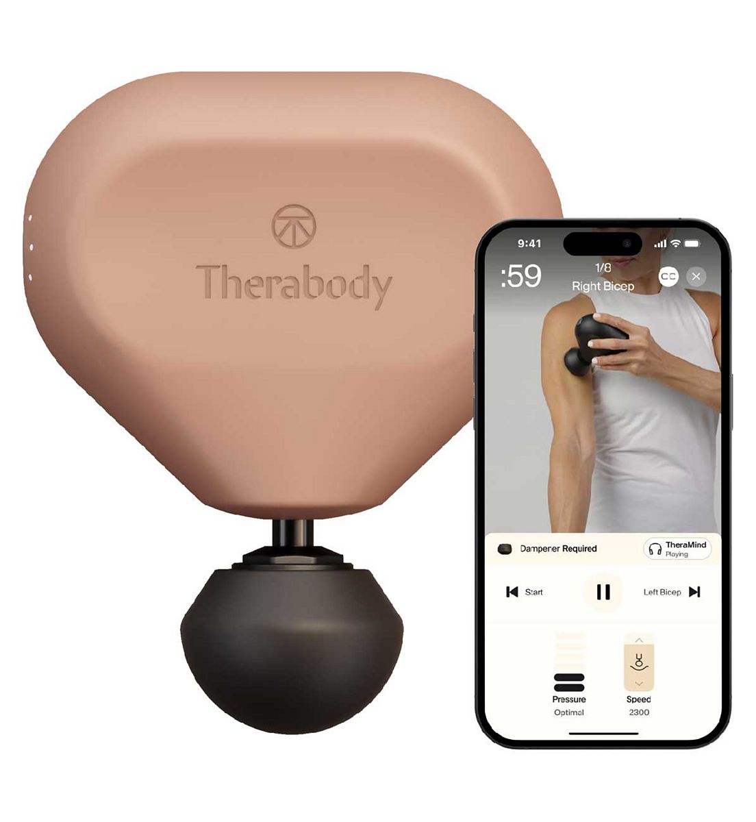 Theragun Therabody Mini 3Rd Generation Ultra-Portable Massage Gun Desert Rose