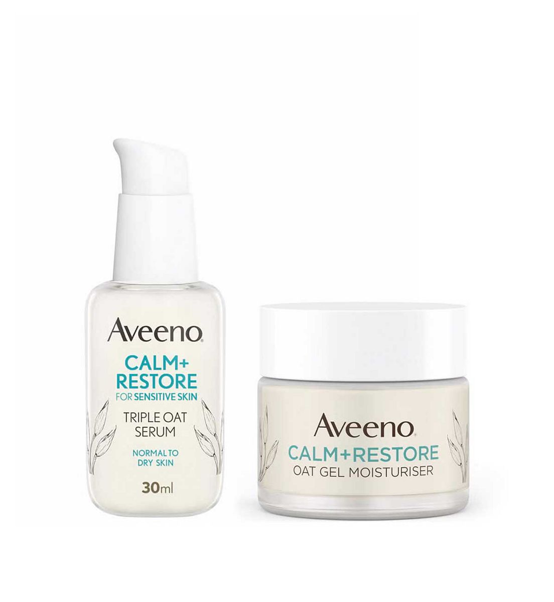 Aveeno Face Calm And Restore 24Hr Hydration Duo Bundle