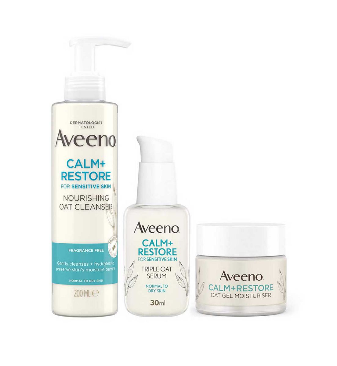 Aveeno Face Calm And Restore Morning Nourish Routine Bundle