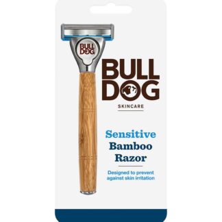 Bulldog Skincare Sensitive Bamboo Razor For Men, Men's Handle + 2 Blade Refills
