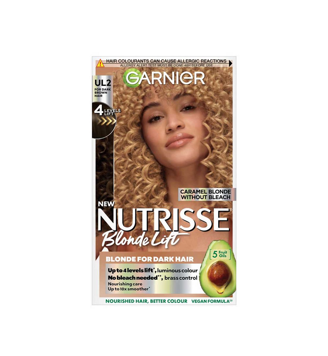 Garnier Nutrisse Blonde Lift Dye, Vegan, Ul2 Caramel