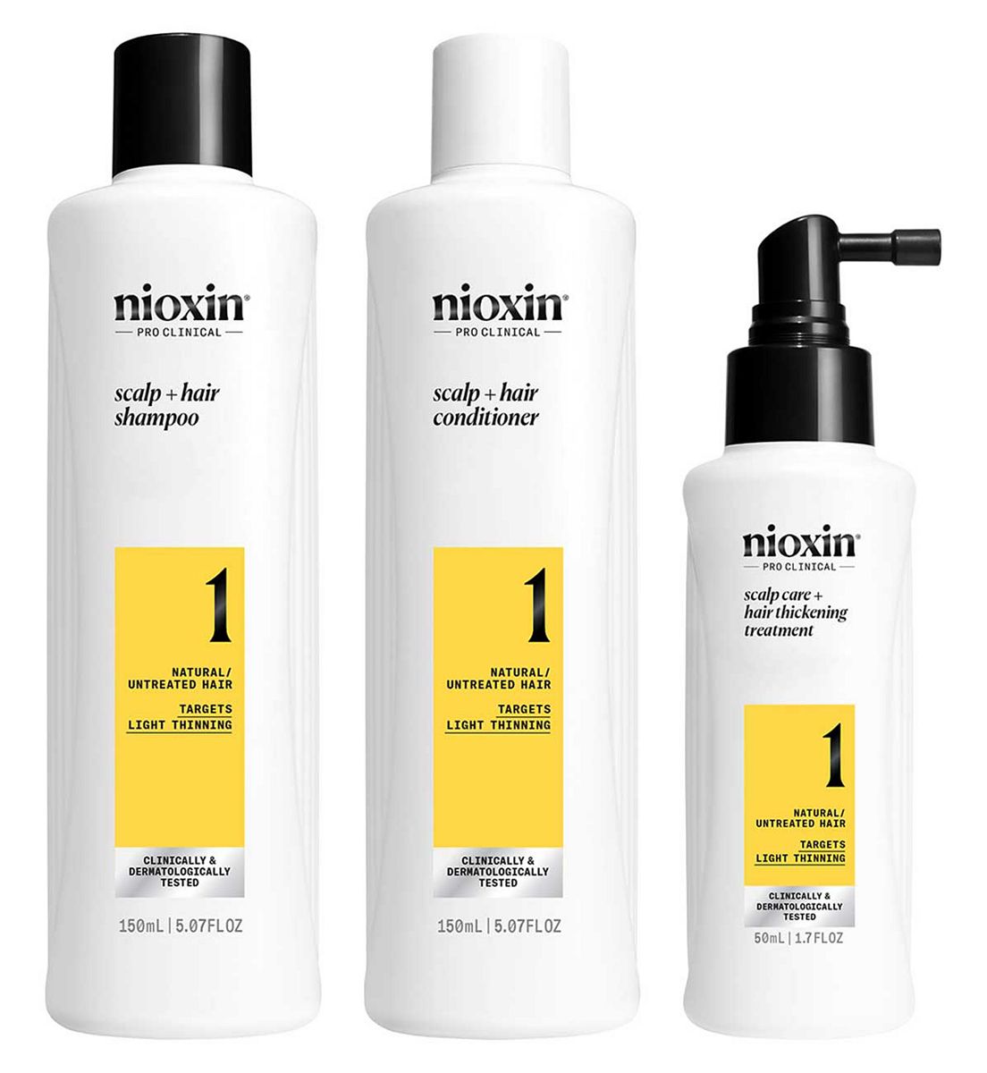 Nioxin System 1 Trial Kit For Natural Hair With Light Thinning