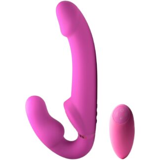 Strap U Evoke Ergo-Fit Remote-Controlled Strap-On - Rose